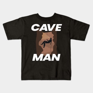 Cave Man Caving Cave Speleology Kids T-Shirt